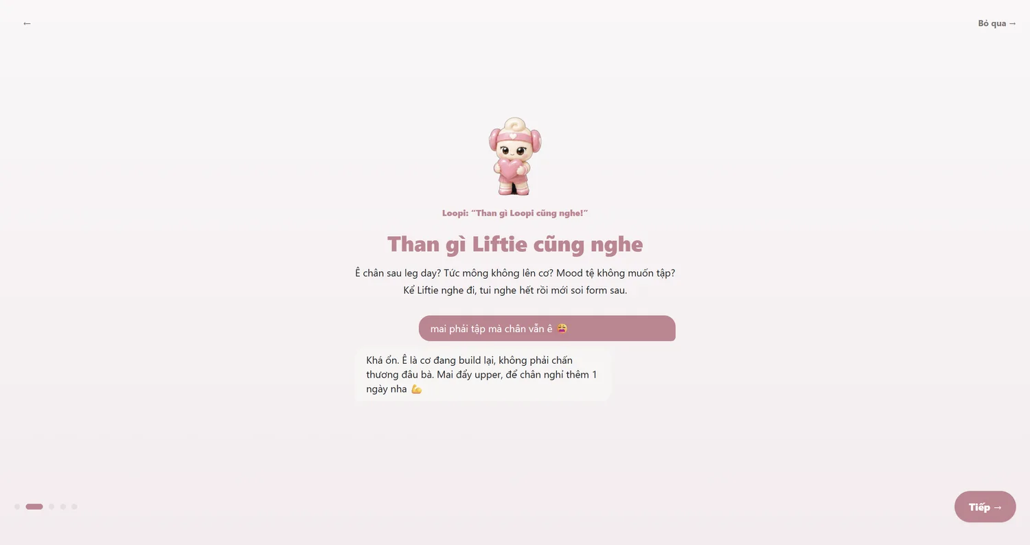 Liftie AI rant box intro