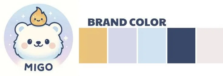 Migo brand colour board