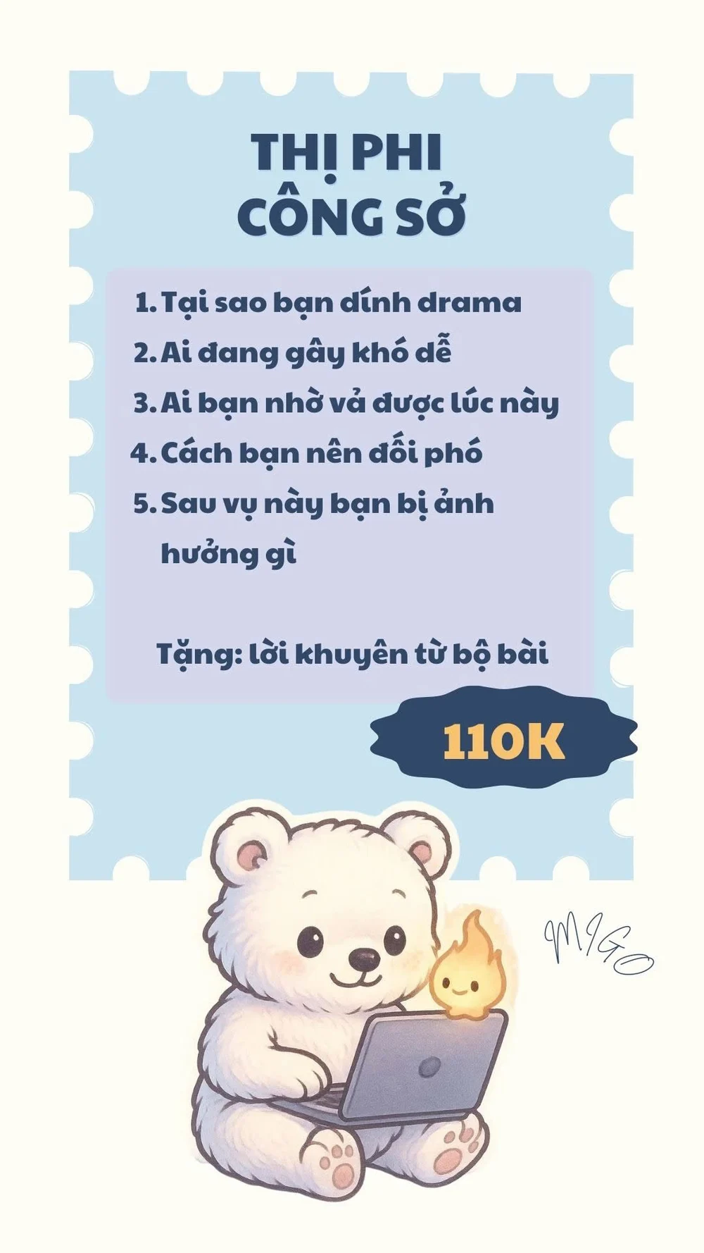 Migo menu Công việc