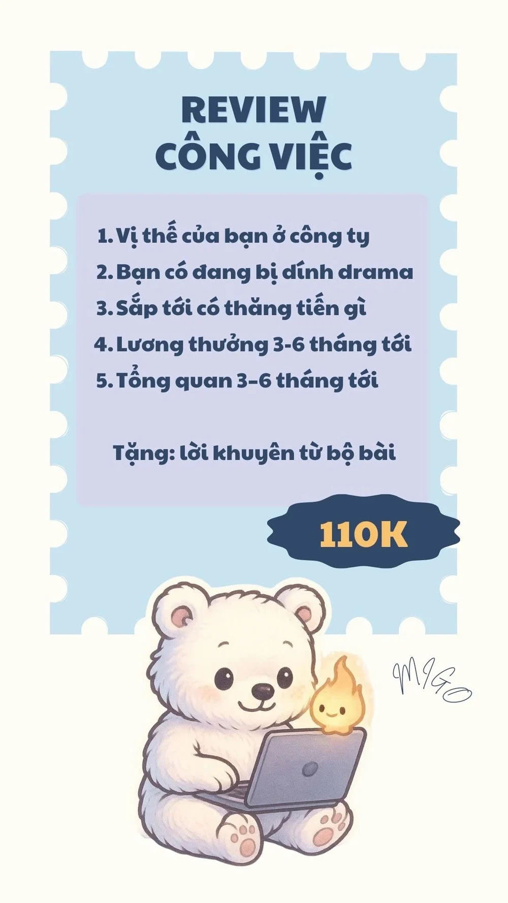 Migo menu Công việc